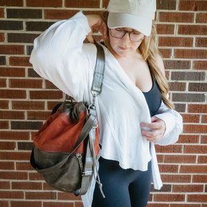 Rough and Tumble Large Train Convertible tote backpack crossbody bag